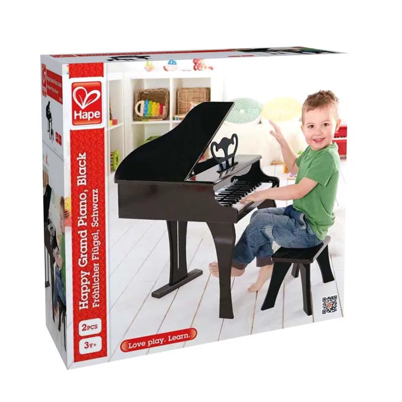 Hape children's Wooden piano triangular baby educational music toy 30 keys  beginners can play early education - AliExpress