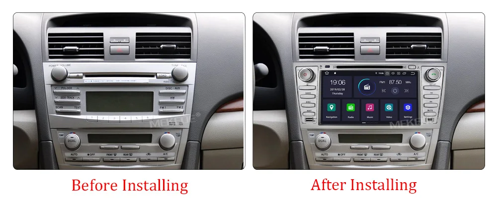 Sale MEKEDE Android9.0 4G RAM 64G ROM RDS Car Multimedia player for toyot camry 2007-2010 Car gps navigator radio RDS wifi 4G 7