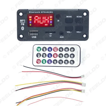 

Car MP3 Bluetooth 5.0 Module Decoding Board USB /TF/ FM Radio Play Receiver LED Screen with Remote Control