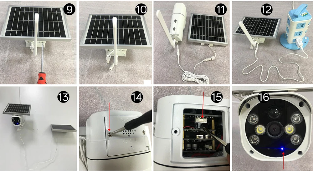1080P 6W Солнечная батарея 4G SIM карта ip-камера открытый IP67 PIR обнаружитель двойной светильник видеонаблюдение Безопасность Беспроводная камера WiFi