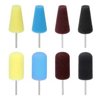 

8pcs Cone Car Buffing Foam Accessories Wheel Auto Clean Round Pad Random Color Shank Tool Ultra Fine Polishing Sponge