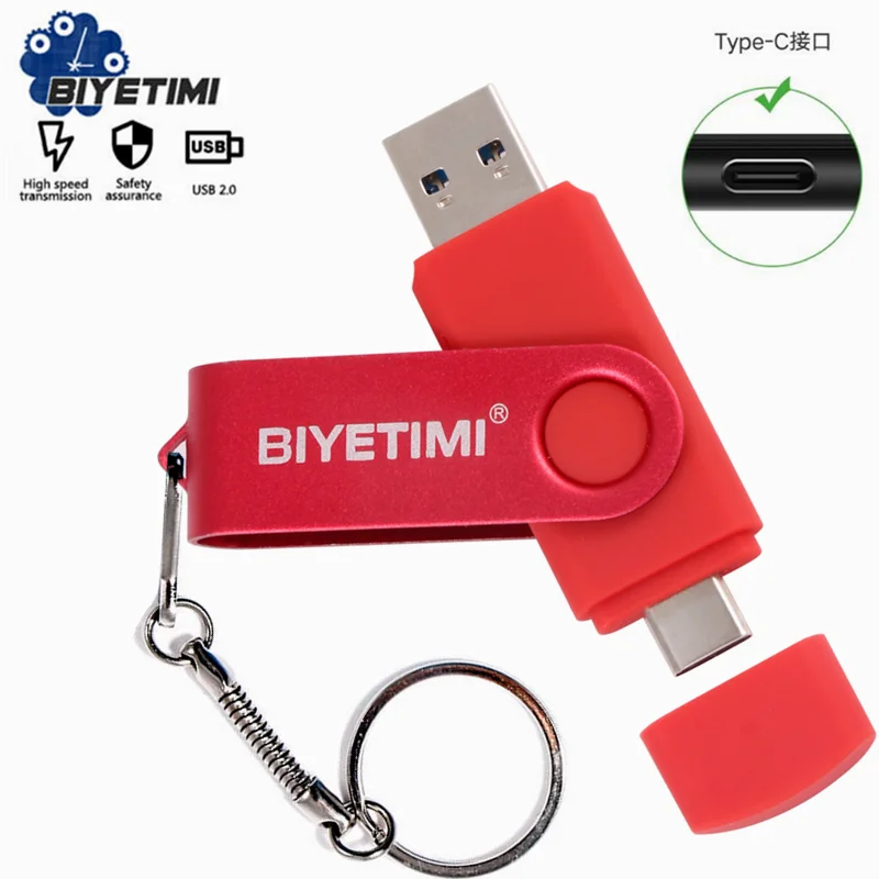 USB флеш-накопитель Biyetimi Type-C 128 на 3 0 Гб флешка 64 ГБ 16 карта памяти 32 для телефонов и
