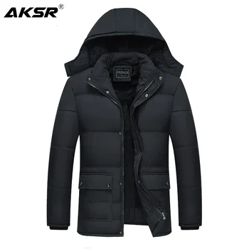 

Men's Winter Jacket Coat Fleece Liner Thick Warm Winter Male Jacket Hat Detachable Winter Parka Jacket for Men Abrigo Hombre 5XL
