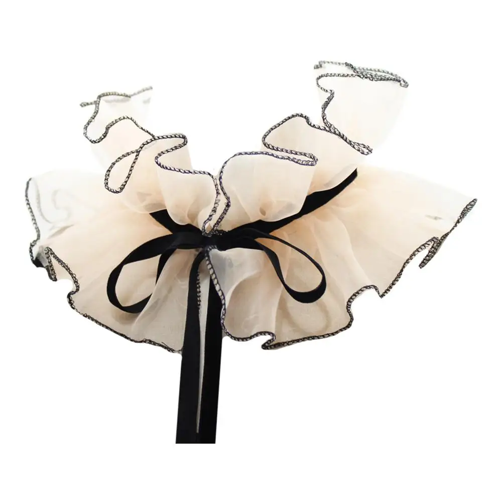 

Victorian Vintage Organza Agaric Ruffles Stand Fake Collar Cosplay Neck Ruff AXYD