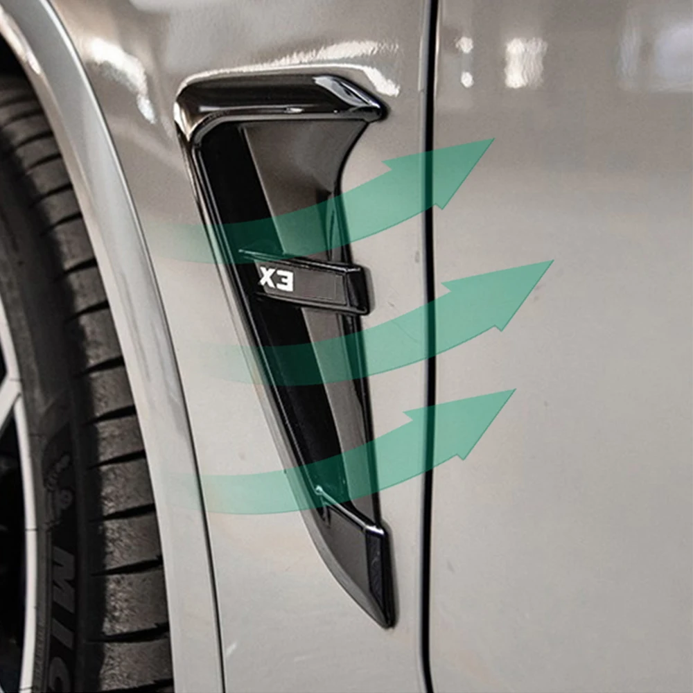 Car Front Fender,Thunder Edition Side Air Vent Cover Sticker,ABS,For BMW X3 G01 X4 G02 2018-2021,With M logo,Replacement Parts