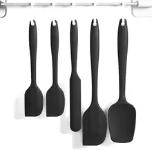 

Silicone Spatula 5 Piece Set 600°F Heat Resistant Rubber Spatulas Nonstick Cookware Cooking Baking Kitchen Utensil Set