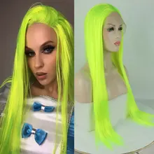 BM синтетический парик, 13*3, светильник на кружеве, зеленый, прямой, жаростойкий, волокно, волосы, натуральные волосы, Расставание для женщин, парики