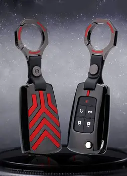 

Key Fob Cover Metal Keycase Skin Keyless Entry Smart Key Holder Protector Key Ring Keychain for Buick Lacrosse Encore GL8 Regal