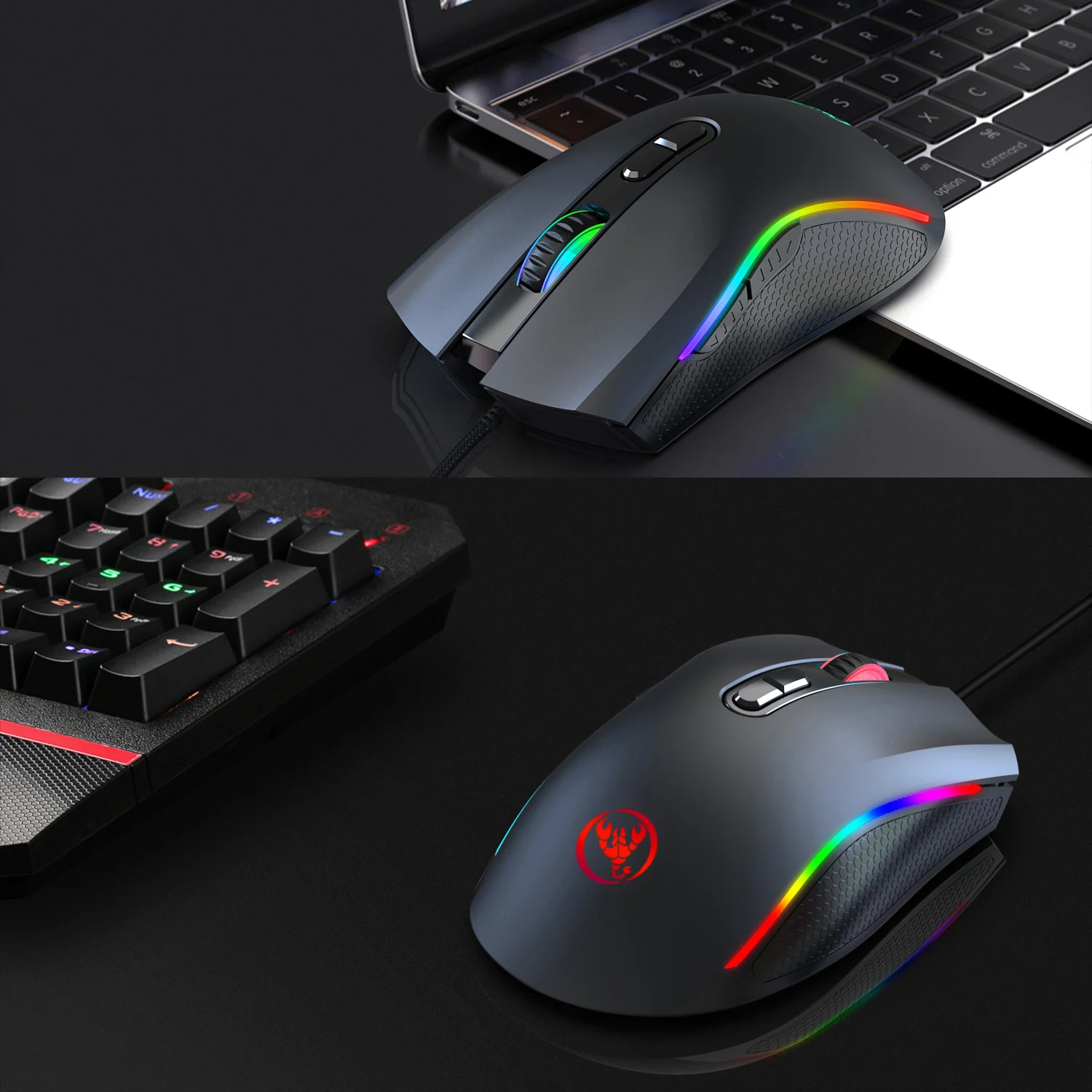 A869 Программирование макросов RGB светильник игровая мышь esports проводная мышь 6 файл dpi файл регулируется до 7200 точек/дюйм