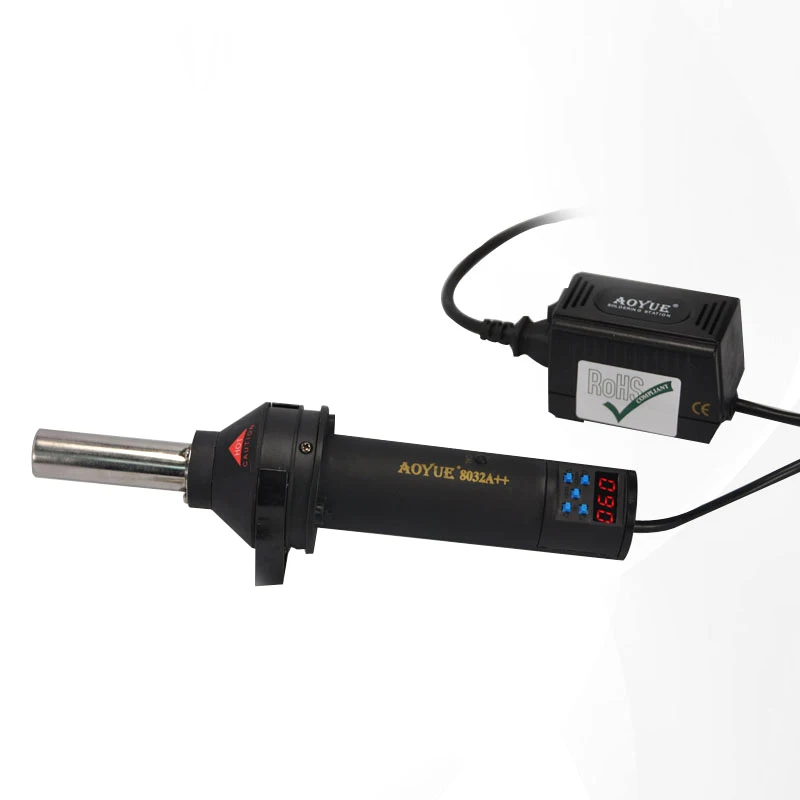 

220V Aoyue 8032A++ Hand Held Digital Hot Air rework Gun BGA Desoldering Station 200-480C Portable
