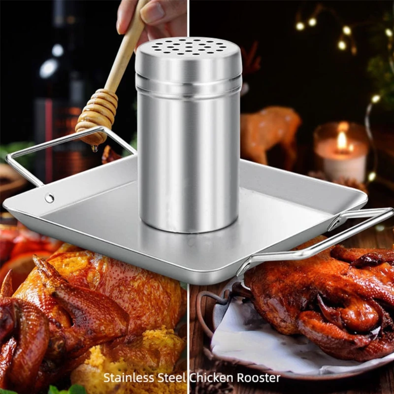 Beer Can Roaster Barbecue Can Chicken Roaster Stainless Steel 