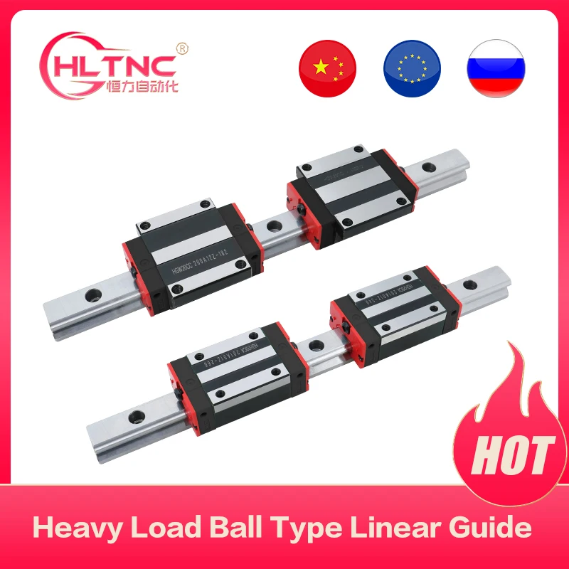 2 шт. HGR15 HGR20 hgr25 квадратный линейный направляющий рельс с 4 HGH15CA hgh20ca hgh25ca /flang HGW15CC