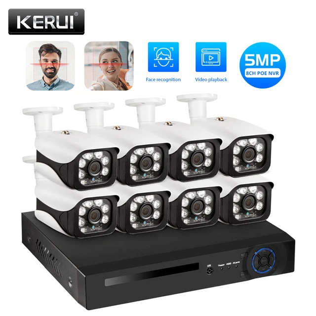 $US $193.79 KERUI POE NVR Kit Home Security Surveillance Alarm System 5MP 8CH Wired CCTV Outdoor Waterpfoof IP Camera WIFI Motion Detection