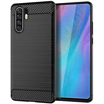 

50PCS/lot Carbon Fiber Armor Brushed TPU Case For Huawei P40 Pro Plus P40 P40 Pro P30 Lite P30 P30 Pro Shockproof TPU Back capa
