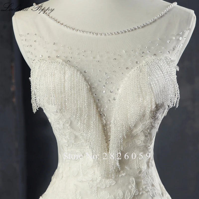 Vestido de Noiva, женские свадебные платья русалки,, кружевные аппликации, длина до пола, жемчуг, бисер, свадебные платья с кисточками