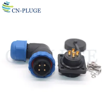 

SP20 Waterproof Connector 1 2 3 4 5 6 7 9 10 12 14 pin IP68 led Panel Mount Right Angle Connector Plug & Socket