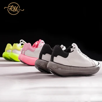 

RY-RELAA sneakers women 2020 fashion Genuine Leather womens luxury shoes ins platform sneakers white sneakers women casual shoes