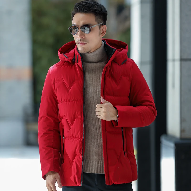 New Fashion Men Winter Jacket Coat high quality Hooded Thicken Warm Mens Winter Coat Casual Business Men Parkas Overcoat