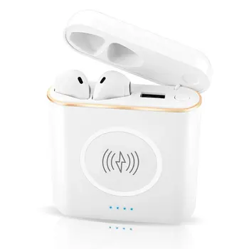 

New TWS Bluetooth wireless headset mobile phone wireless charging treasure 3 in 1 Mini sports headset With Mic Charge Case