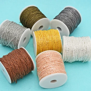 

30 Feet /10 Yards - Metal Cable Chain by the Yard, Oval Link Chain by the foot, Spool Bulk Chain by the meter for Jewelry Making