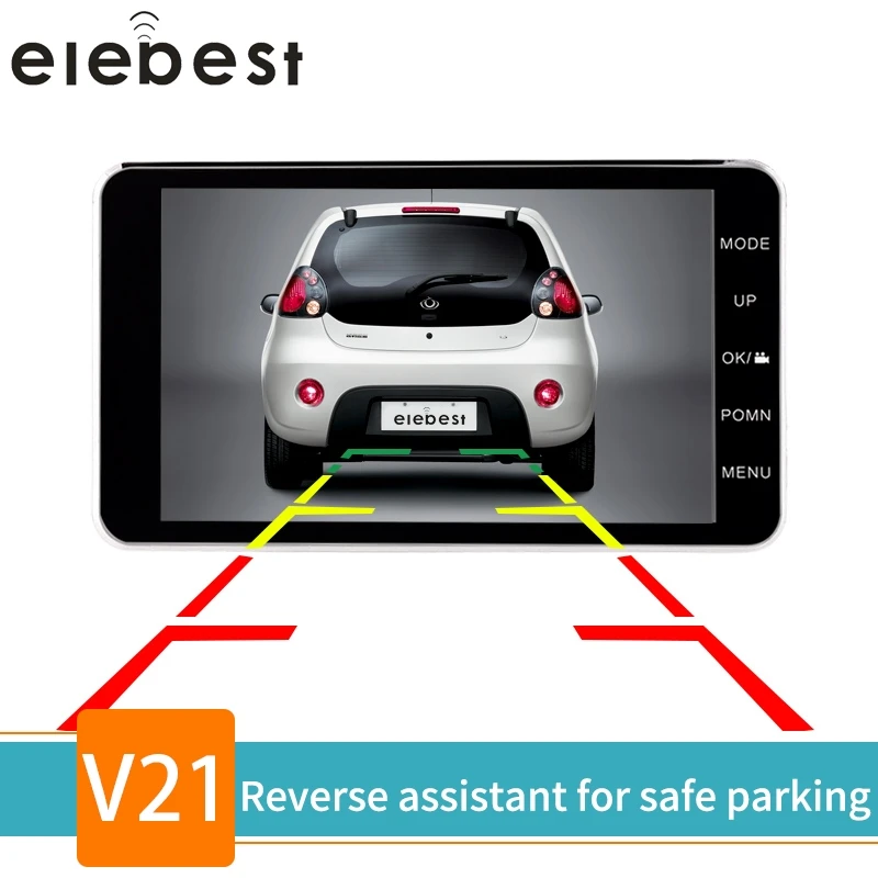 Автомобильный видеорегистратор Elebest V21, 4 дюйма, Full HD1080P, Автомобильный видеорегистратор, циклическая запись, видеорегистратор, ночное видение, автомобильная камера, видеорегистратор