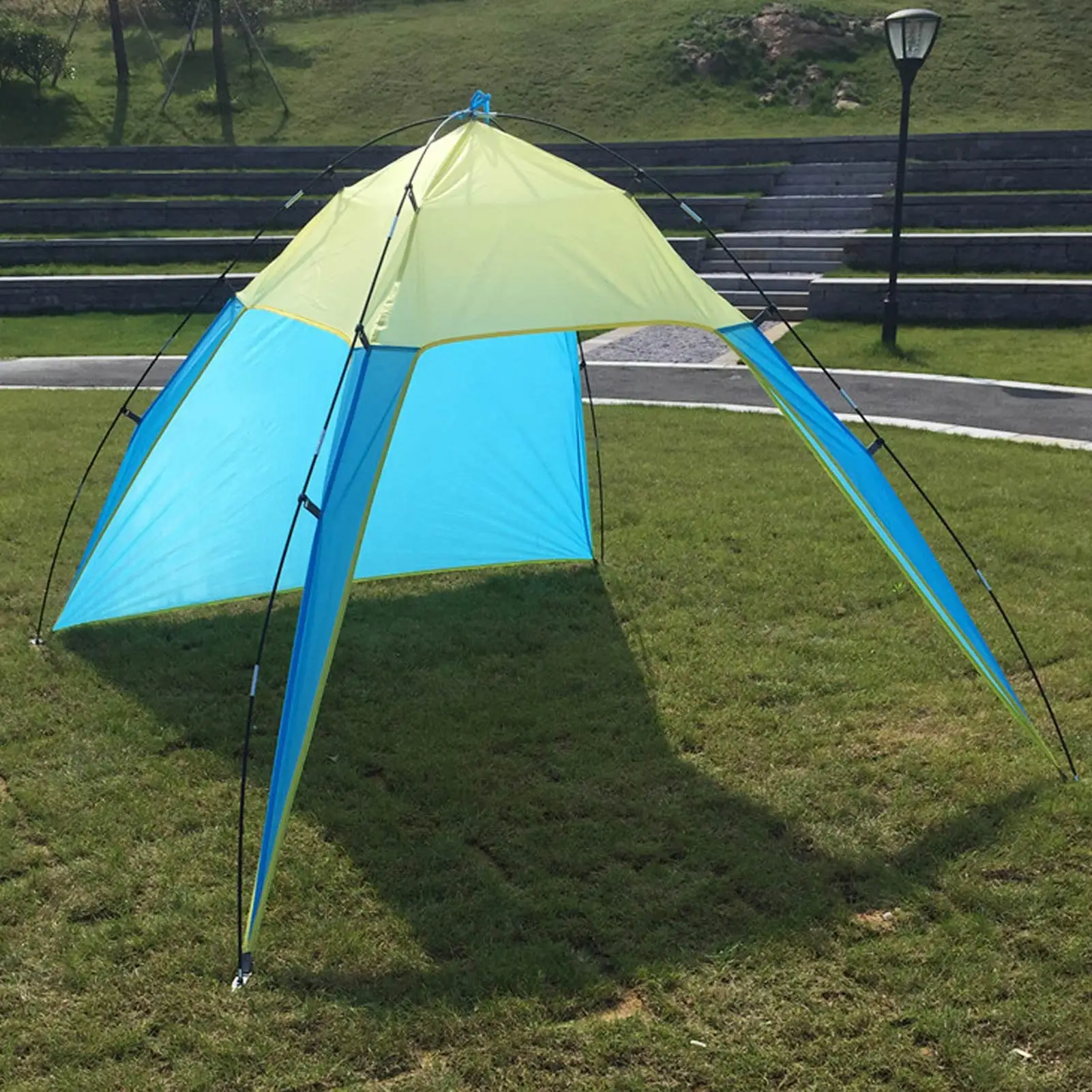 Outdoor 170T Superior Waterproof And Anti-UV Canopy Beach Shelter Shade Tent For Fishing Camping Trip Beach Picnic Activities