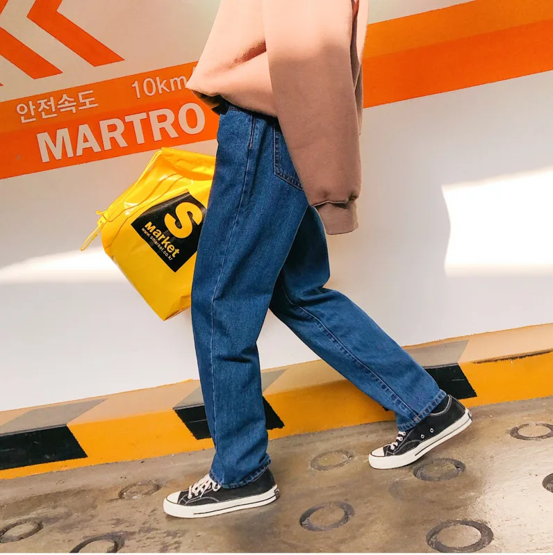 Men's Jeans Spring New Youth Popular Loose Straight Loose Denim Trousers Neutral Straight Feet Youth Casual Men's Clothing
