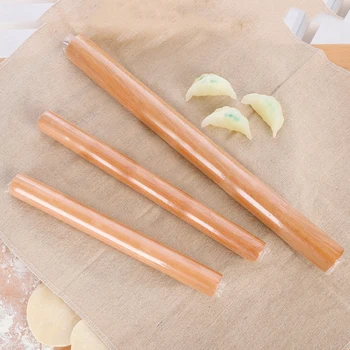 

Natural Wooden Rolling Pin Kitchen Solid Fondant Cake Tools Dough Dumplings Pizza Roller Home Baking Cooking Tools Accessories