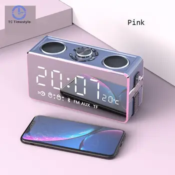 

Smart Alarm Clock Wireless Bluetooth Fm Radio Led Digital Support Tf Card Aux Subwoofer Music Player Snooze Clocks