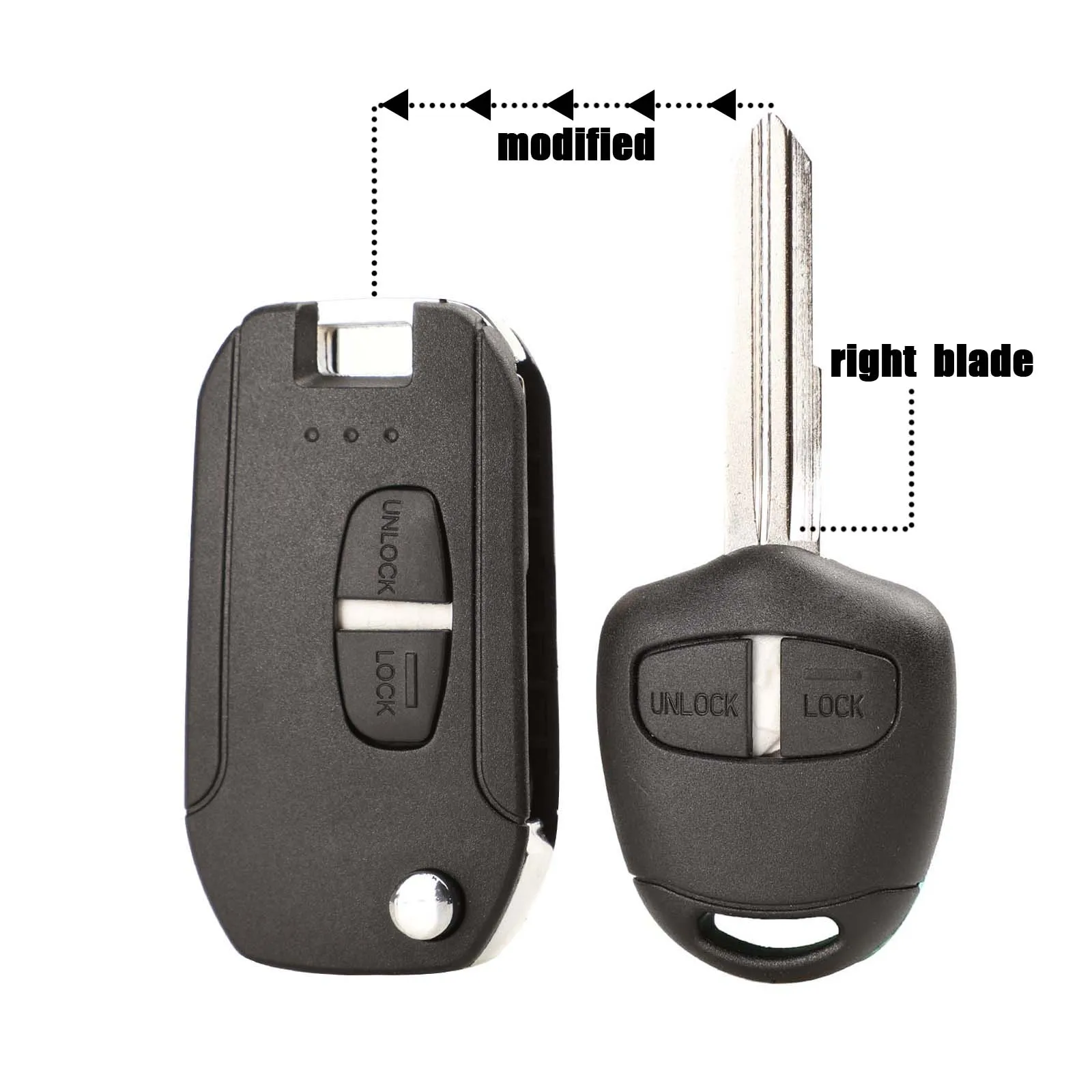 Jingyuqin 2/3 кнопки модифицированный ключ чехол оболочка для Mitsubishi Lancer Evo Colt Outlander Mirage Keyless(правое лезвие
