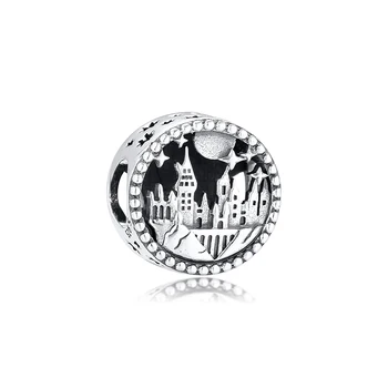 

Hogwarts School of Witchcraft Charm Sterling Silver Jewelry Beads For Jewelry Making Fits Original Charms Bracelets For Woman