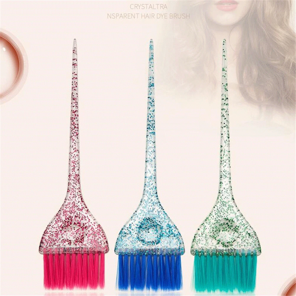 Professional Hair Dye Brush Plastic Crystal Coloring Applicator Comb Barber Tools Salon Styling Accessories | Красота и здоровье