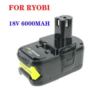

18V 6000mAh Li-ion Rechargeable Battery for Ryobi ONE+ cordless Power Tool BPL1820 P108 P109 P106 P105 P104 P103 RB18L50 RB18L40