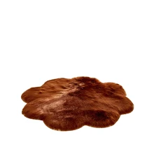 Европейский стиль, домашние пушистые Нескользящие коврики в форме цветка, мягкий искусственный плюшевый напольный ковер, многоцелевой Одноцветный декоративный ковер для гостиной