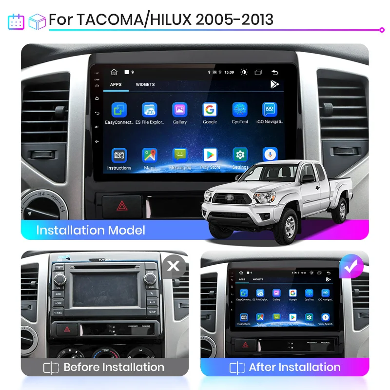 Junsun 2 + 32 ГБ Android 10 0 DSP для TOYOTA TACOMA/HILUX 2005 2013 левосторонний автомобильный