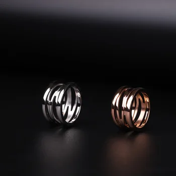 

Fashion Bulgarian punk style ring, suitable for male ring openwork ring, gold ring silver ring jewelry gift with LOGO