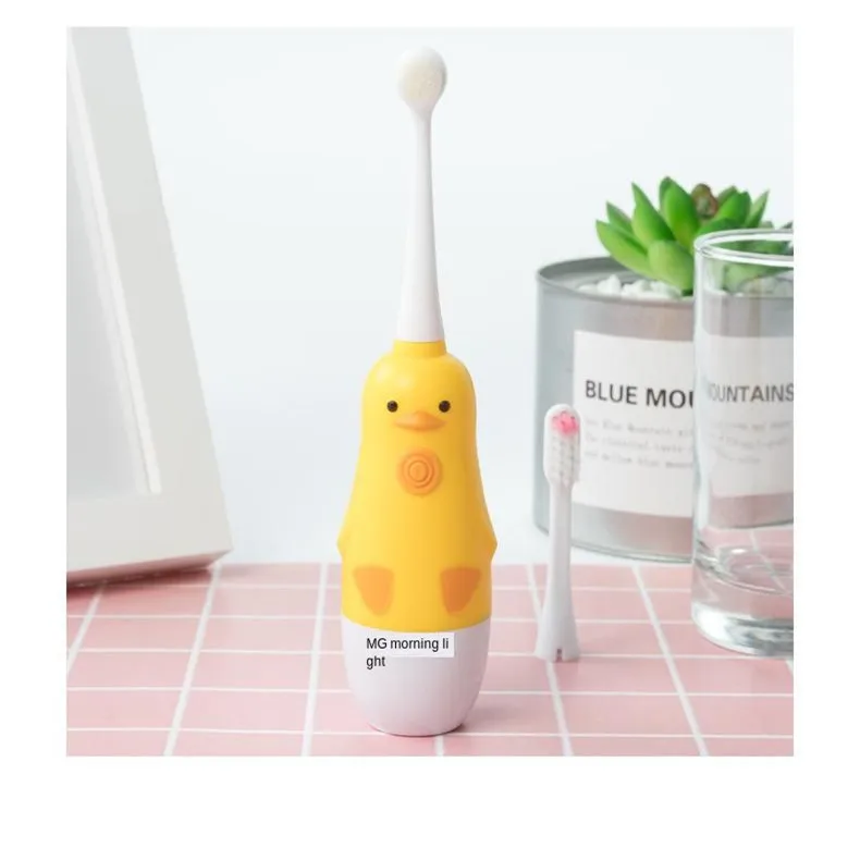 Children Electric Toothbrush Cartoon Pattern Double-sided Tooth Brush Electric Teeth Brush For Kids with 2pcs Replacement Head