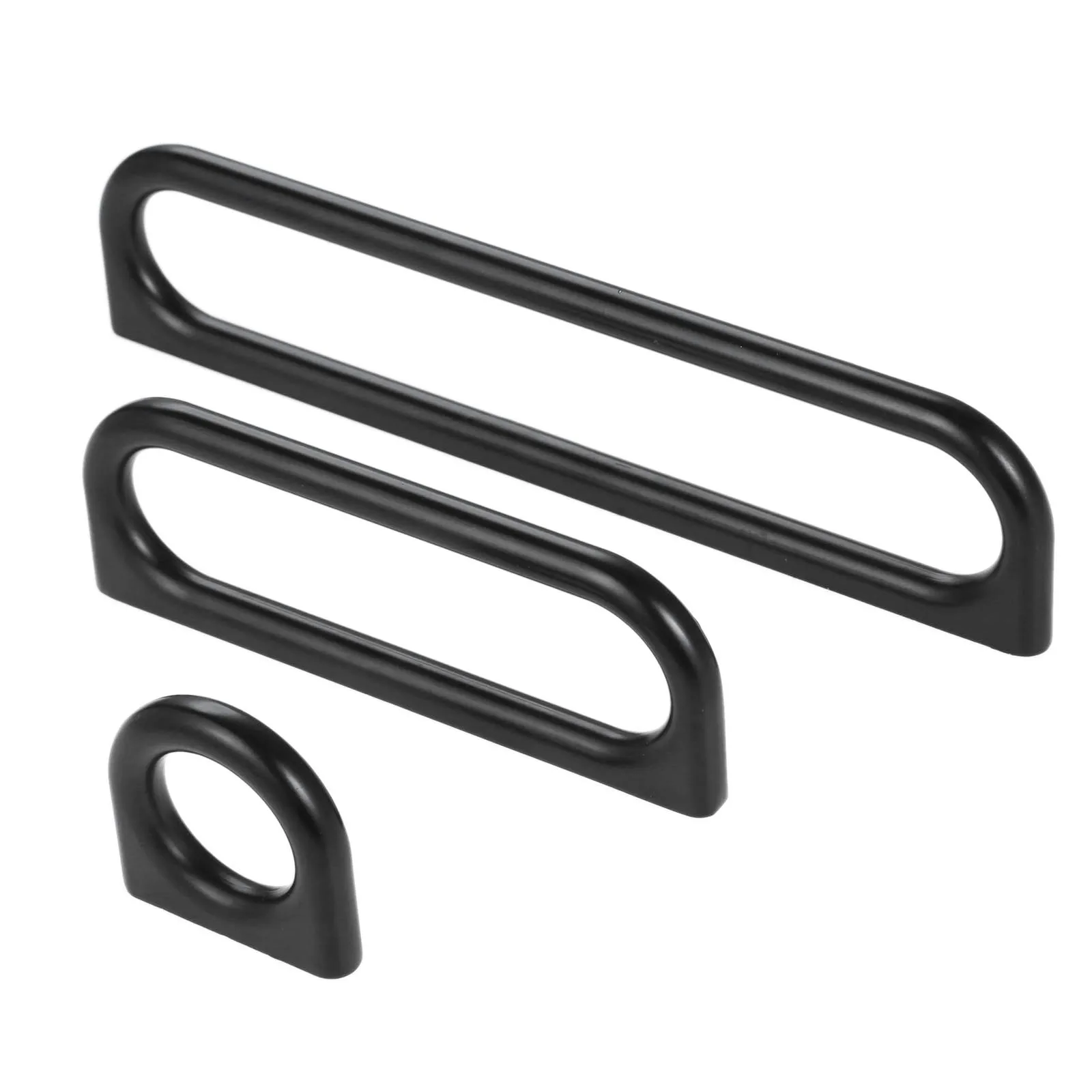 

Black Handle Single Ring Pull Alloy Knob Modern style Simple 32/96/160mm Cupboard Shoe Cabinet Drawer Door Bathroom Kitchen