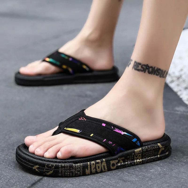 

Flip-flops Men's Fashion 2019 New Style Summer Men Cool Outdoor Outer Wear Beach Korean-style Trend of Fashion Sandals