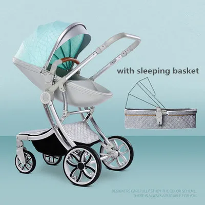 Multi-functional 2 in 1 Baby Stroller High landscape Can Sit Reclining Light Folding Two-way Eggshell design Baby Stroller