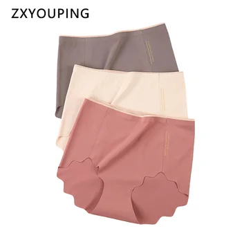 

High Waist Panties Women Seamless Briefs Soft Ultra Thin Underwear Female Plus Size Lingerie L-2XL Mulberry Silk Antibacterial