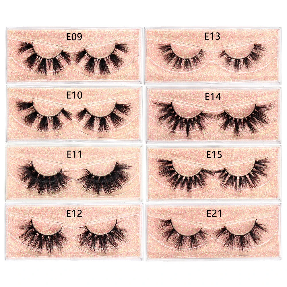 Foxesji 200Pairs Mink Wimpers 3D 5D Mink Wimpers Groothandel Pluizige Zachte Kriskras Dramatische Volledige Valse Wimpers Wimper Make-Up