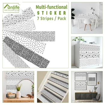 

Funlife Table Stickers Cabinet Stickers Furniture Renovation Decorative Stickers 7-Piece Multi-functional Multi-Interface Wall S