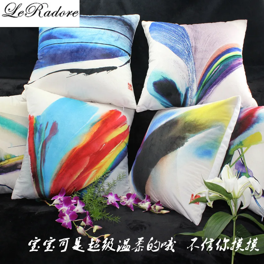 New Luxury Sofa Cushions Cover Plush Fabric Bolster Car Decorative Back Support Office Chair Seat 18*18in | Дом и сад