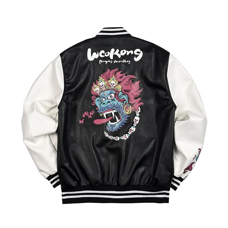 

Men's Jackets 2019 New Hip Hop Embroidered text Jacket Coats Fashion casual Single-breasted Coaches jacket