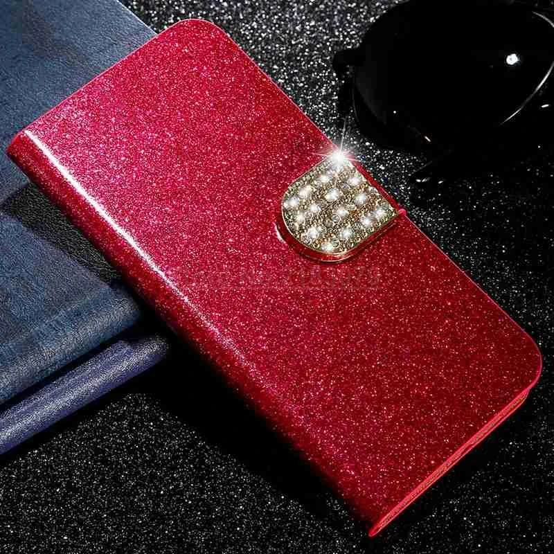 Чехол для телефона huawei P Smart+ Enjoy 9S роскошный флип-чехол из искусственной кожи чехол для Honor 10i кошелек-книжка с подставкой - Цвет: Rose with Diamond