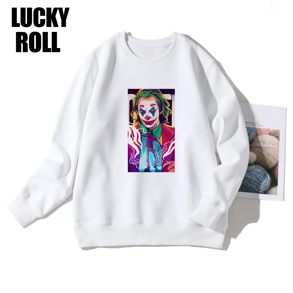 

LUCKYROLL Cool Joker Hip Hop Women Sweatshirt Runners Woman Stylish Happy Young Pullover Autumn And Winter Coat Edgy Trendy