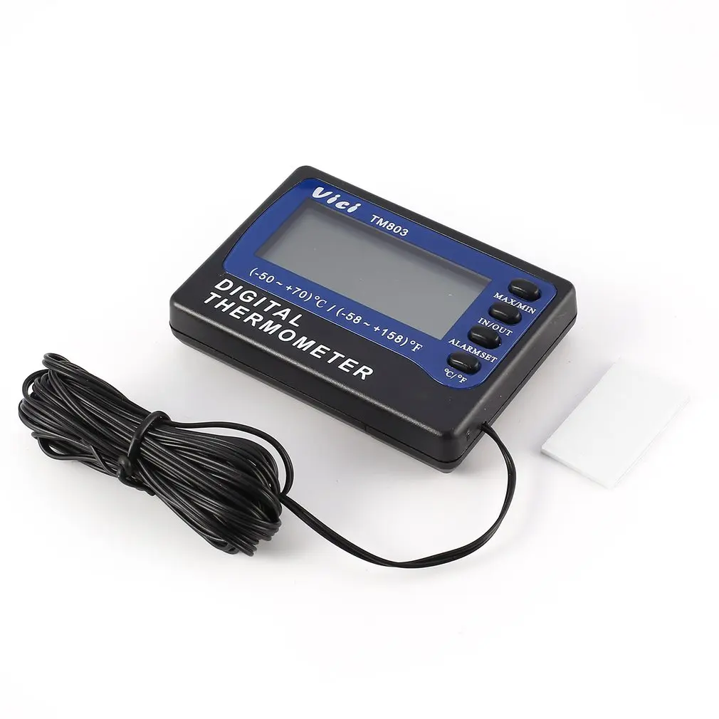 

TM803 Digital LCD Display Thermometer Refrigerator Freezer Aquarium Medicine Box Temperature Sensor Meter Alarm Thermograph