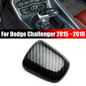 

1pcs Carbon Fiber Style Car Gear Shift Knob Head Decor Cover Trim for Dodge Challenger 2015 2016 2017 2018 2019