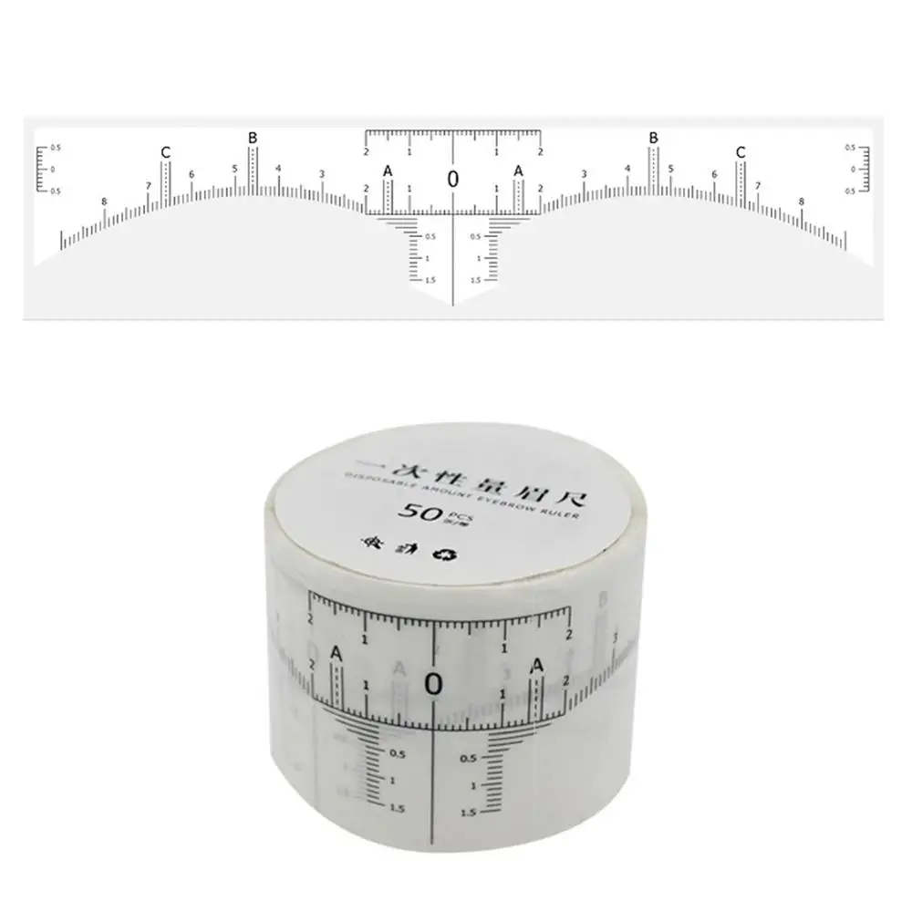 Disposable 50pcs/lot Eyebrow Ruler Sticker Adhesive Eyebrow Microblading Ruler Guide Permanent Makeup Tool Disposable 50pcs/lot Eyebrow Ruler Sticker Adhesive Eyebrow Microblading Ruler Guide Permanent Makeup Tool